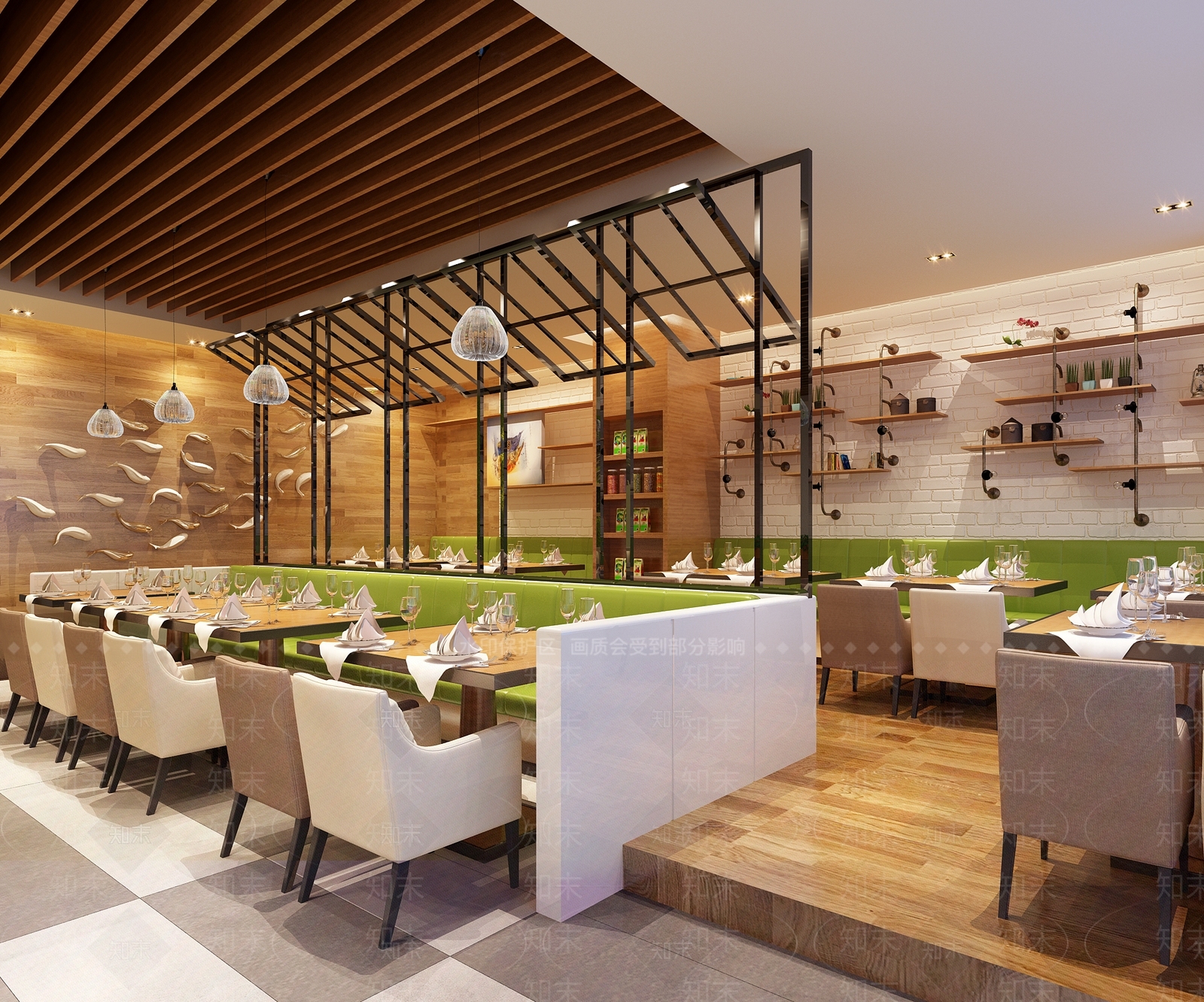 现代简约其他餐饮空间3D模型下载【ID:1200494824】