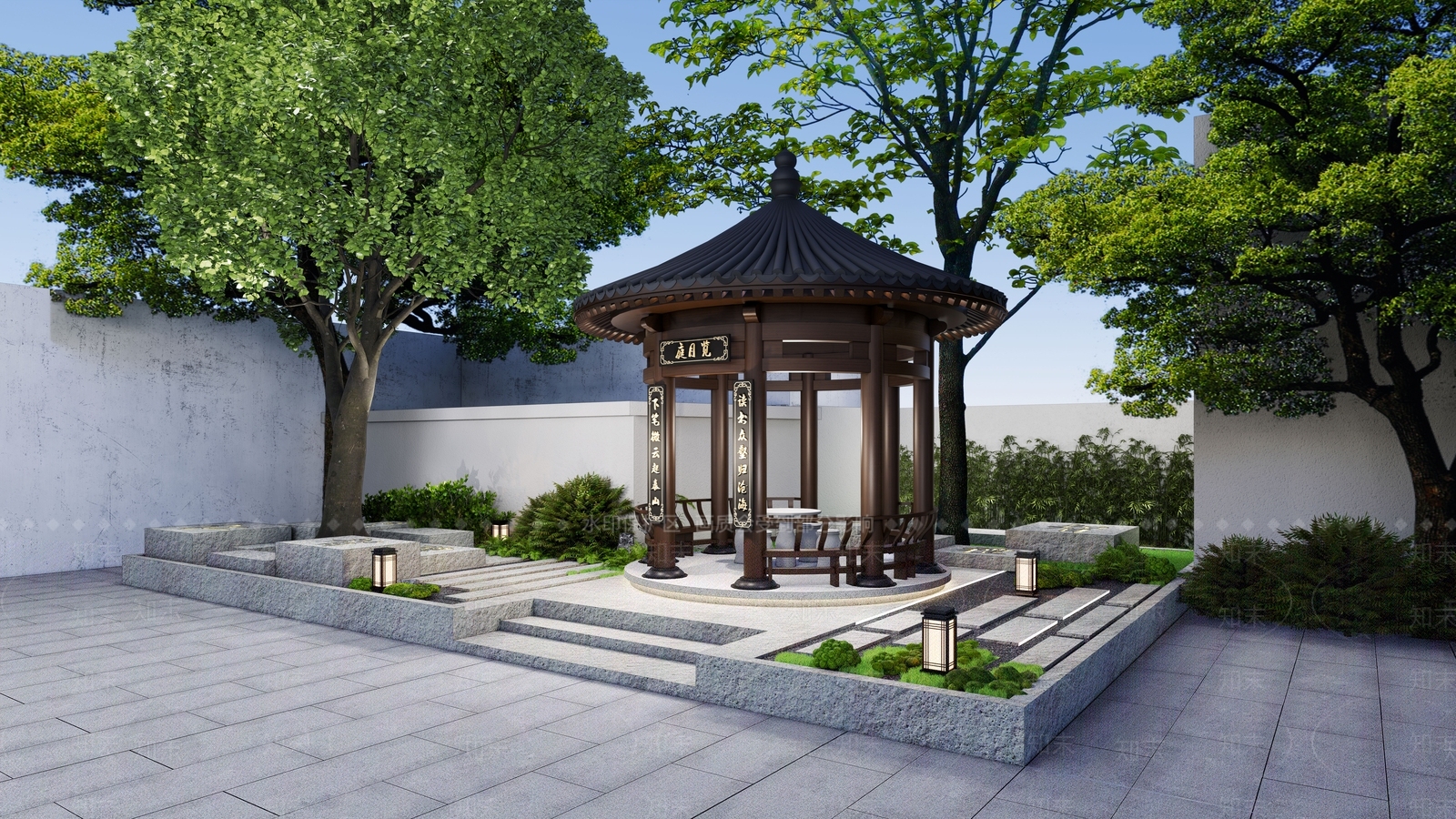 新中式中古古建筑SU模型下载【ID:1200618997】