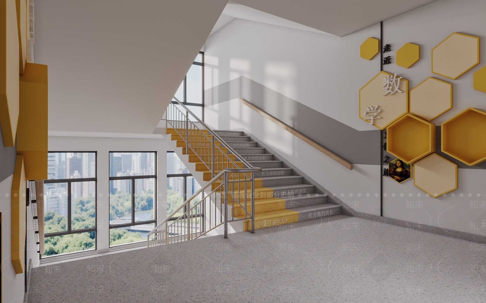 现代简约楼梯间3D模型下载【ID:1200500074】