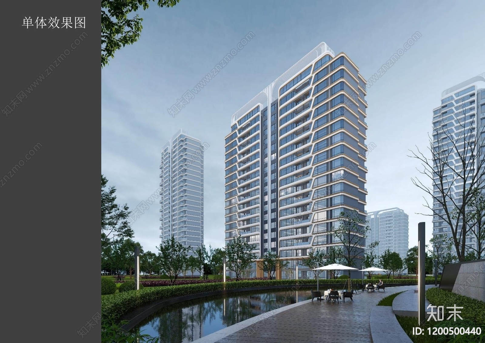 现代小区建筑下载【ID:1200500440】