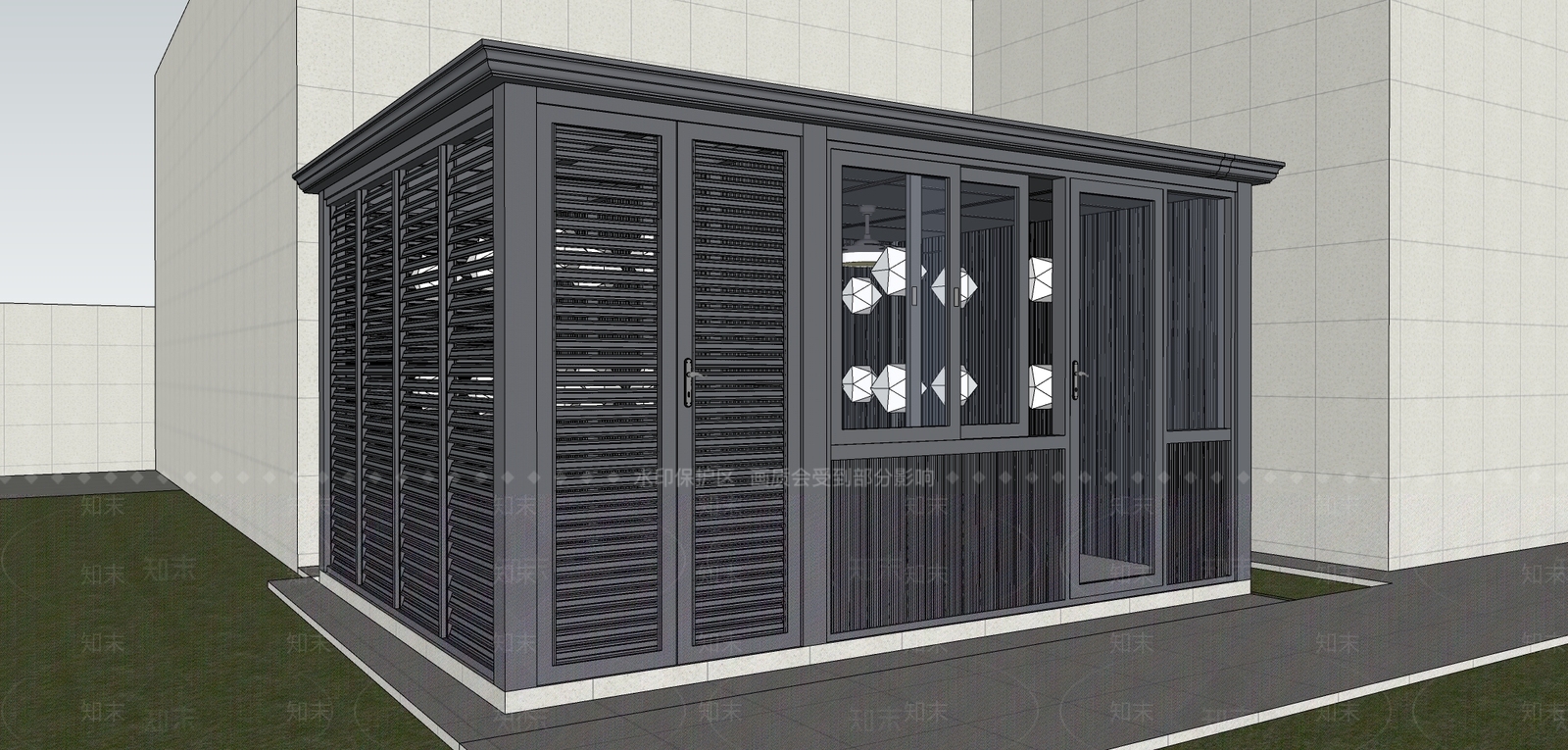 现代简约其他景观小建筑SU模型下载【ID:1200500633】