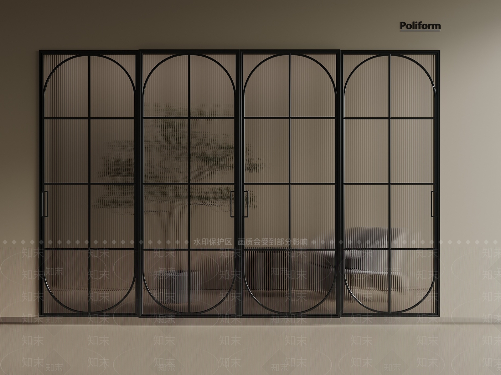 法式复古推拉门3D模型下载【ID:1200500876】