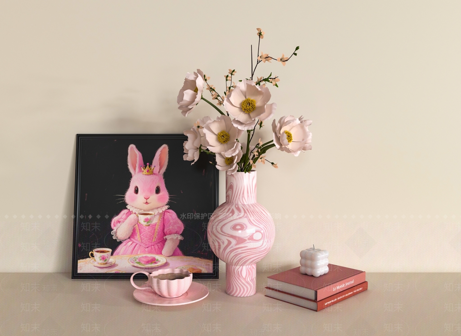 奶油花瓶3D模型下载【ID:1200501900】