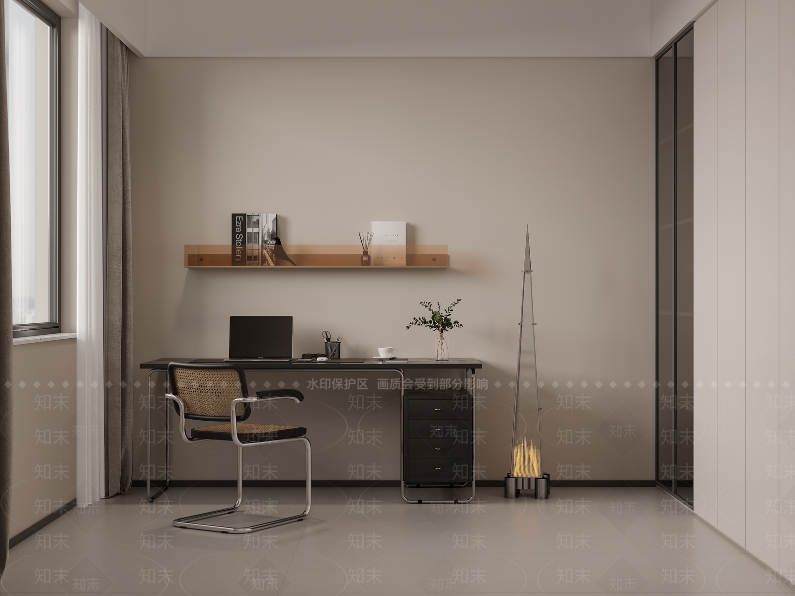 现代书房3D模型下载【ID:1200503860】
