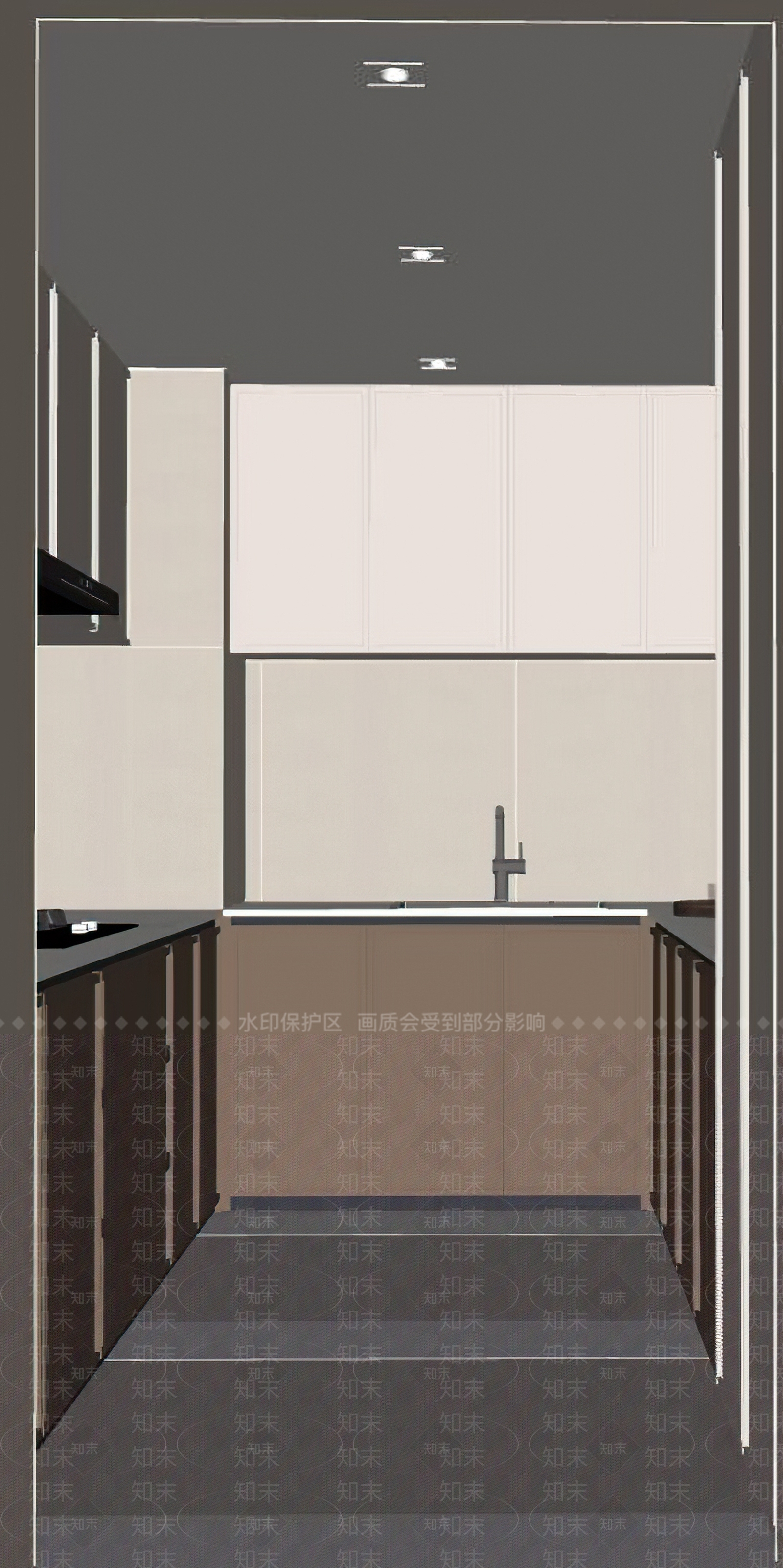 现代封闭式厨房SU模型下载【ID:1200503988】