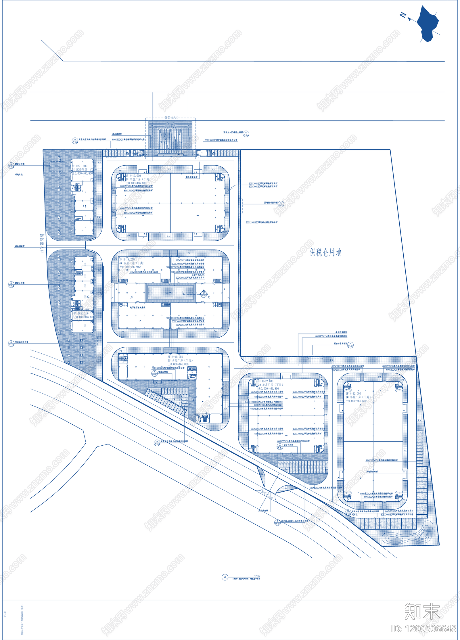 厂房景观cad施工图下载【ID:1200506648】