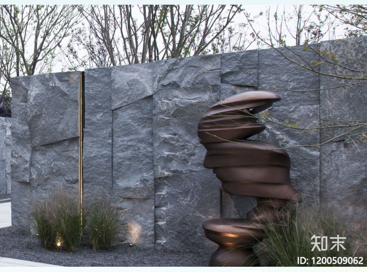 现代景墙施工图下载【ID:1200509062】