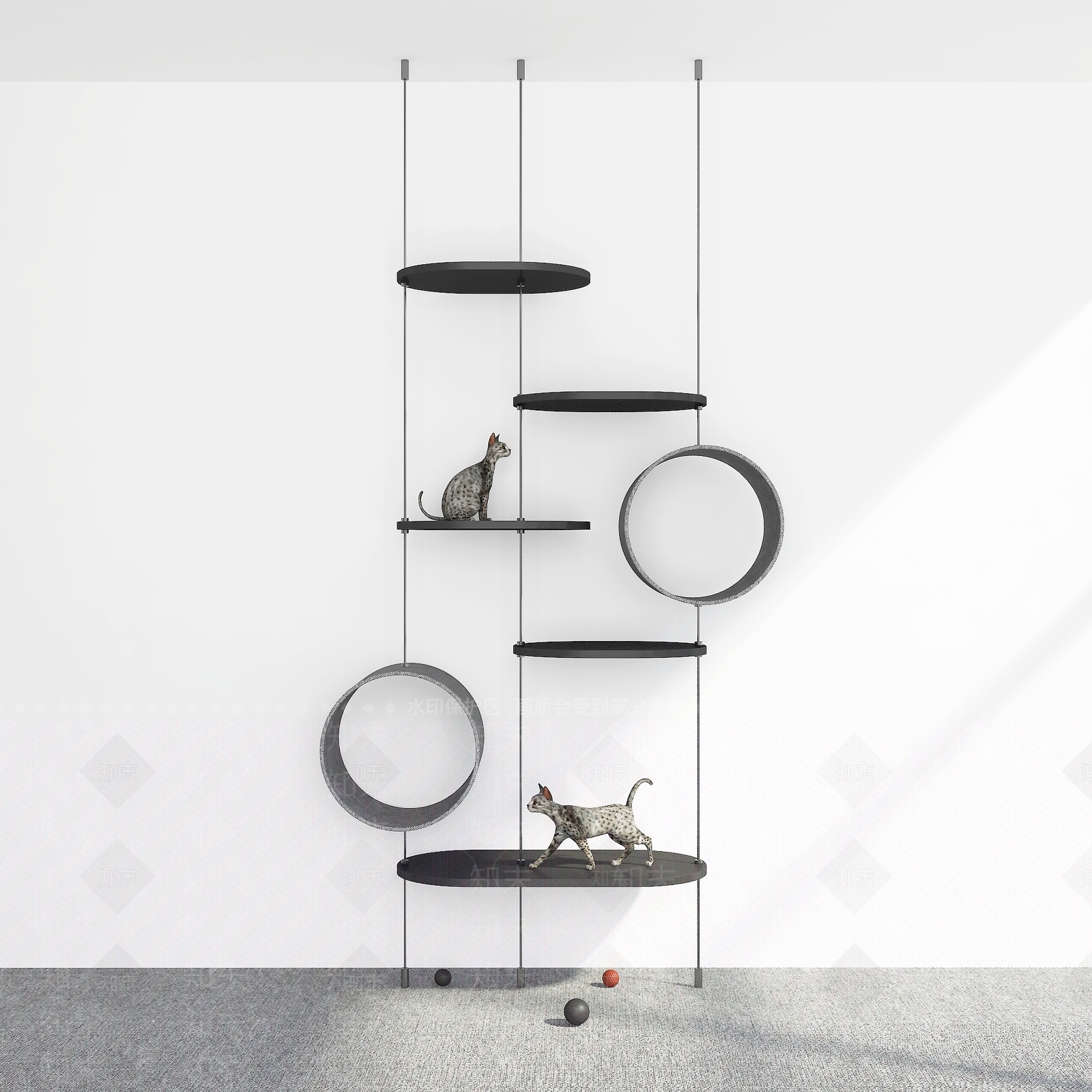 猫爬架3D模型下载【ID:1200511420】
