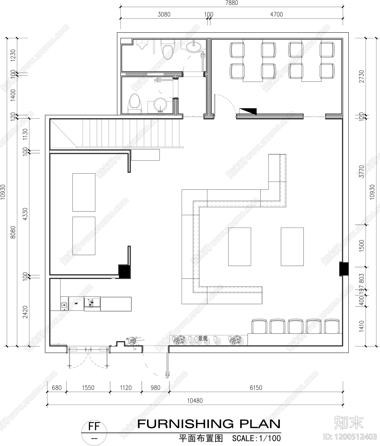 现代便利店施工图下载【ID:1200512403】