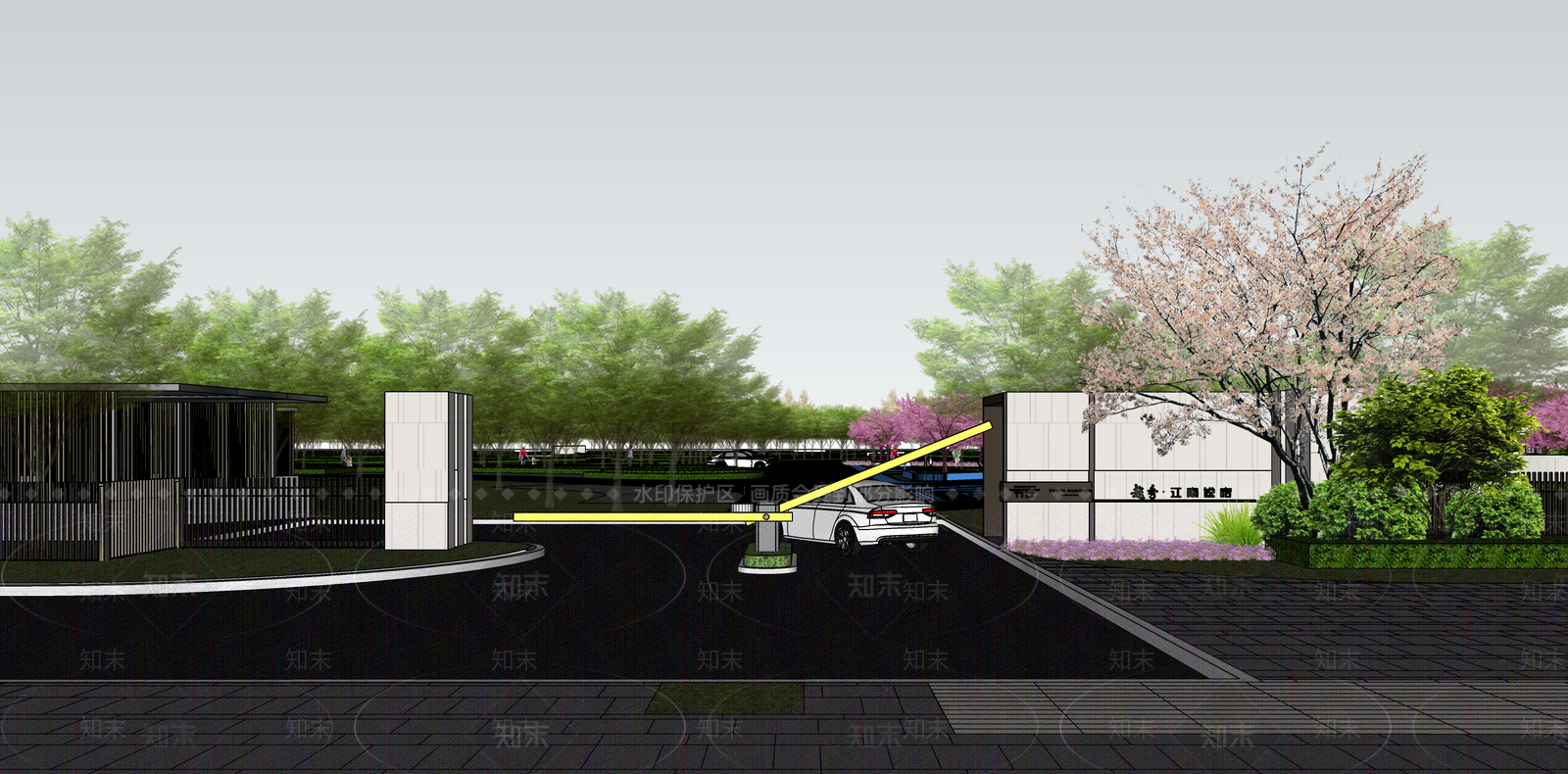 现代简约小区建筑SU模型下载【ID:1200513758】