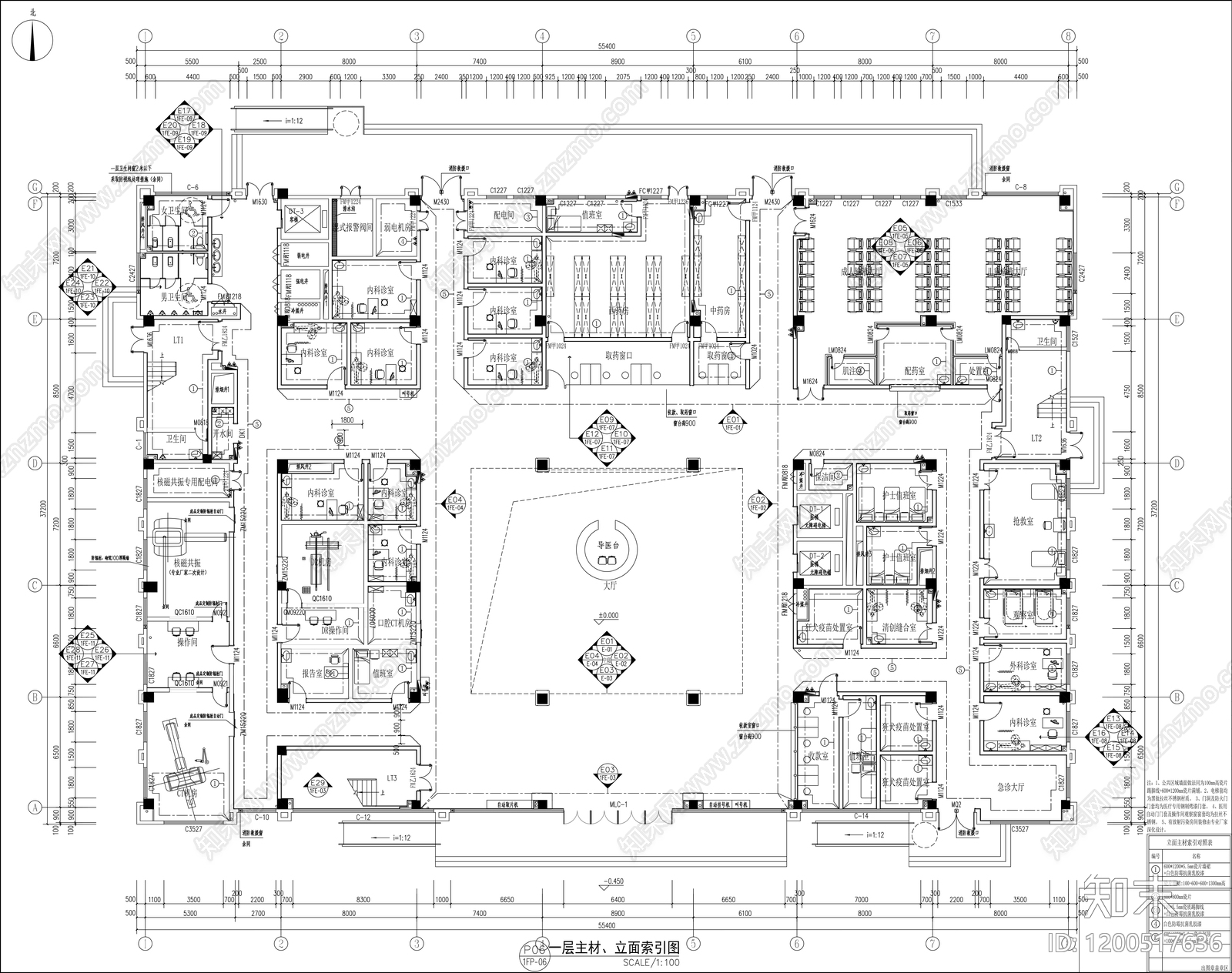 现代医院cad施工图下载【ID:1200517636】