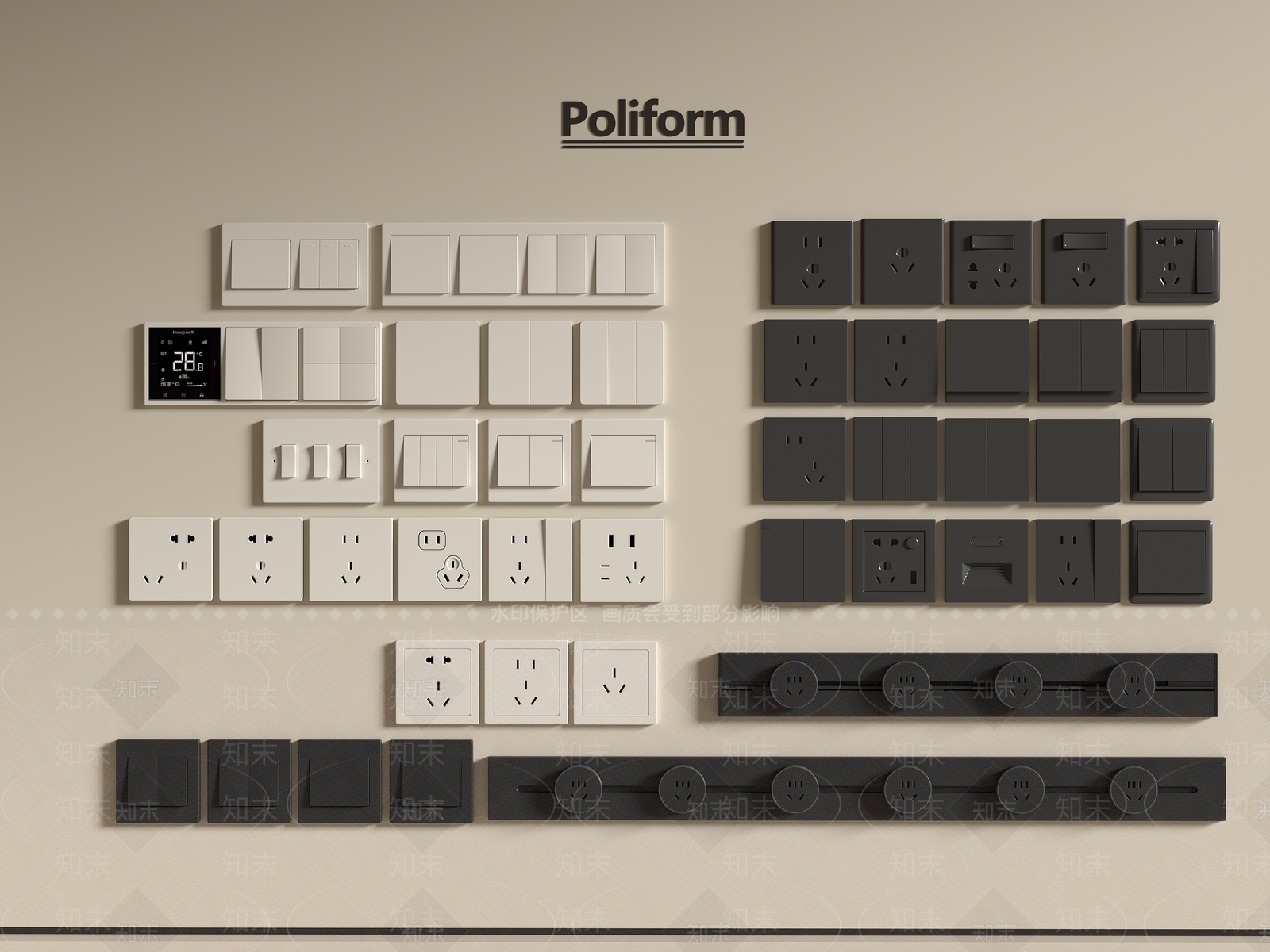 开关插座SU模型下载【ID:1200518513】