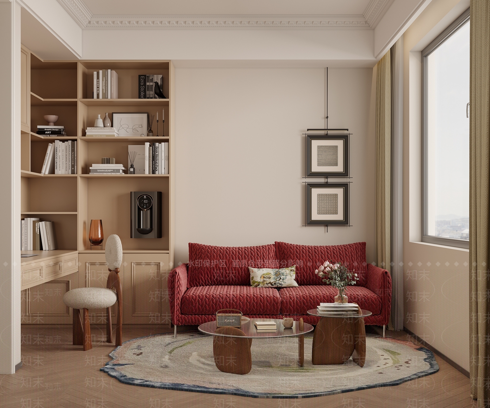 现代书房3D模型下载【ID:1200519864】