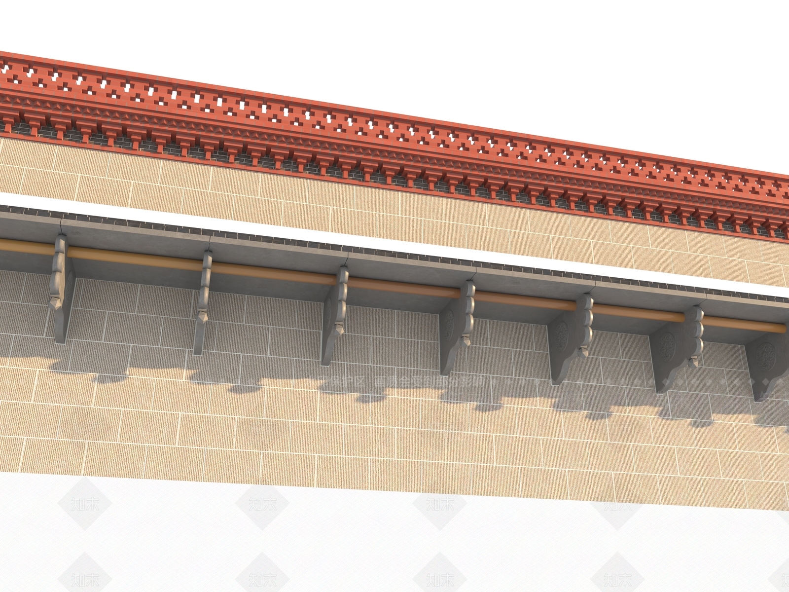 现代中式艺术风格建筑3D模型下载【ID:1200520474】