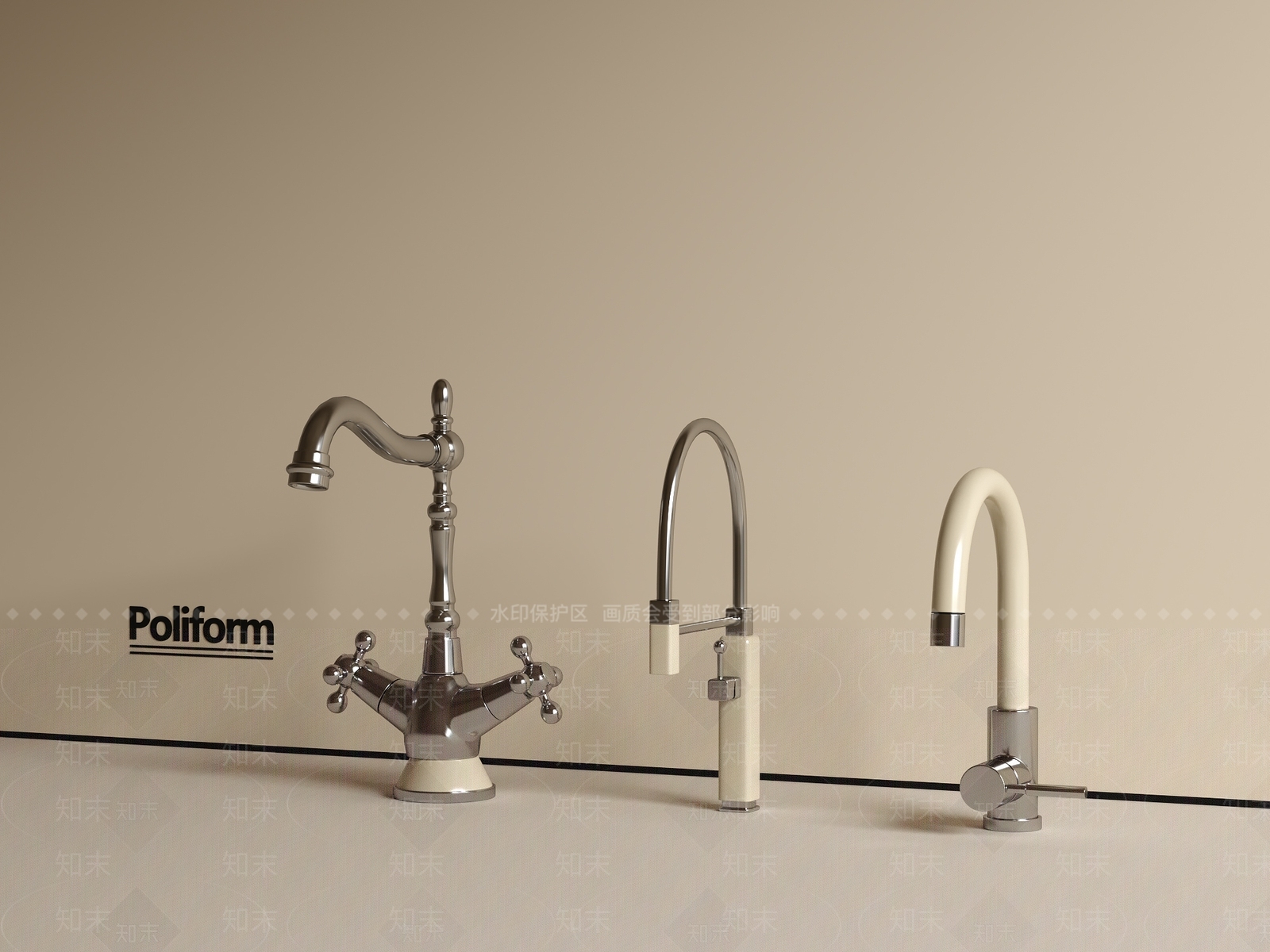 中古复古水龙头SU模型下载【ID:1200520429】