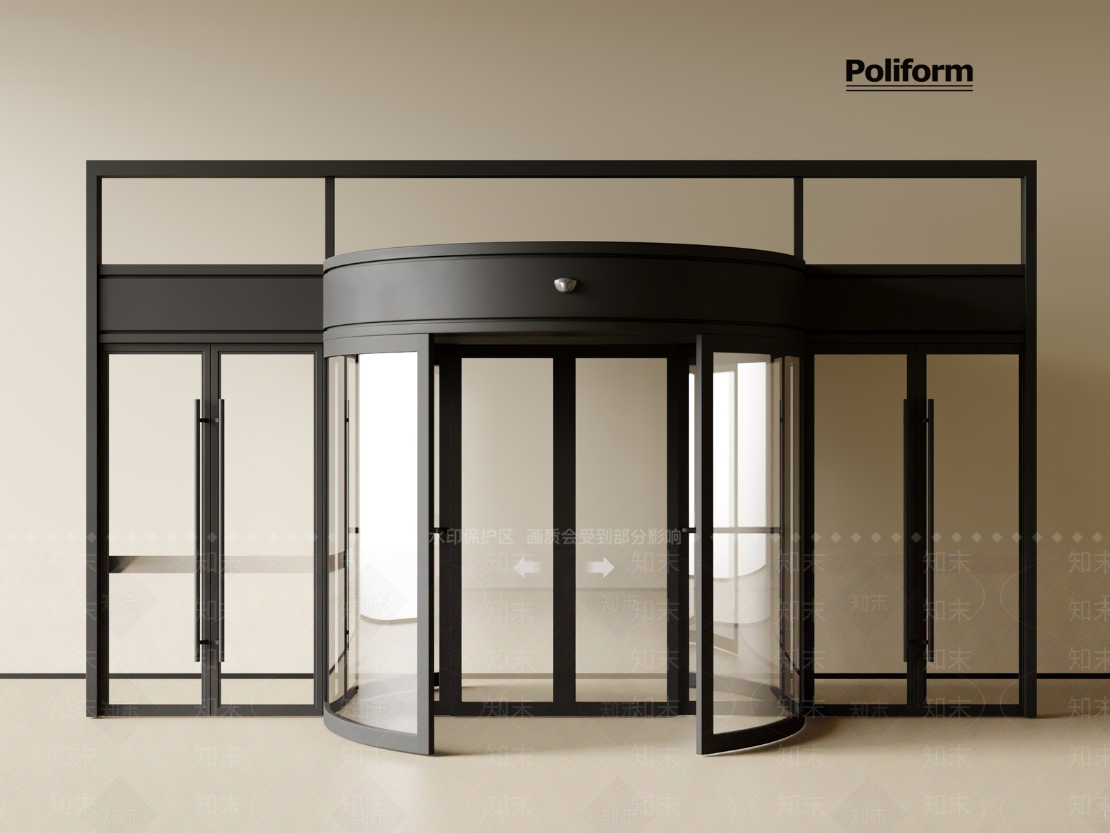 现代意式旋转门3D模型下载【ID:1200520545】