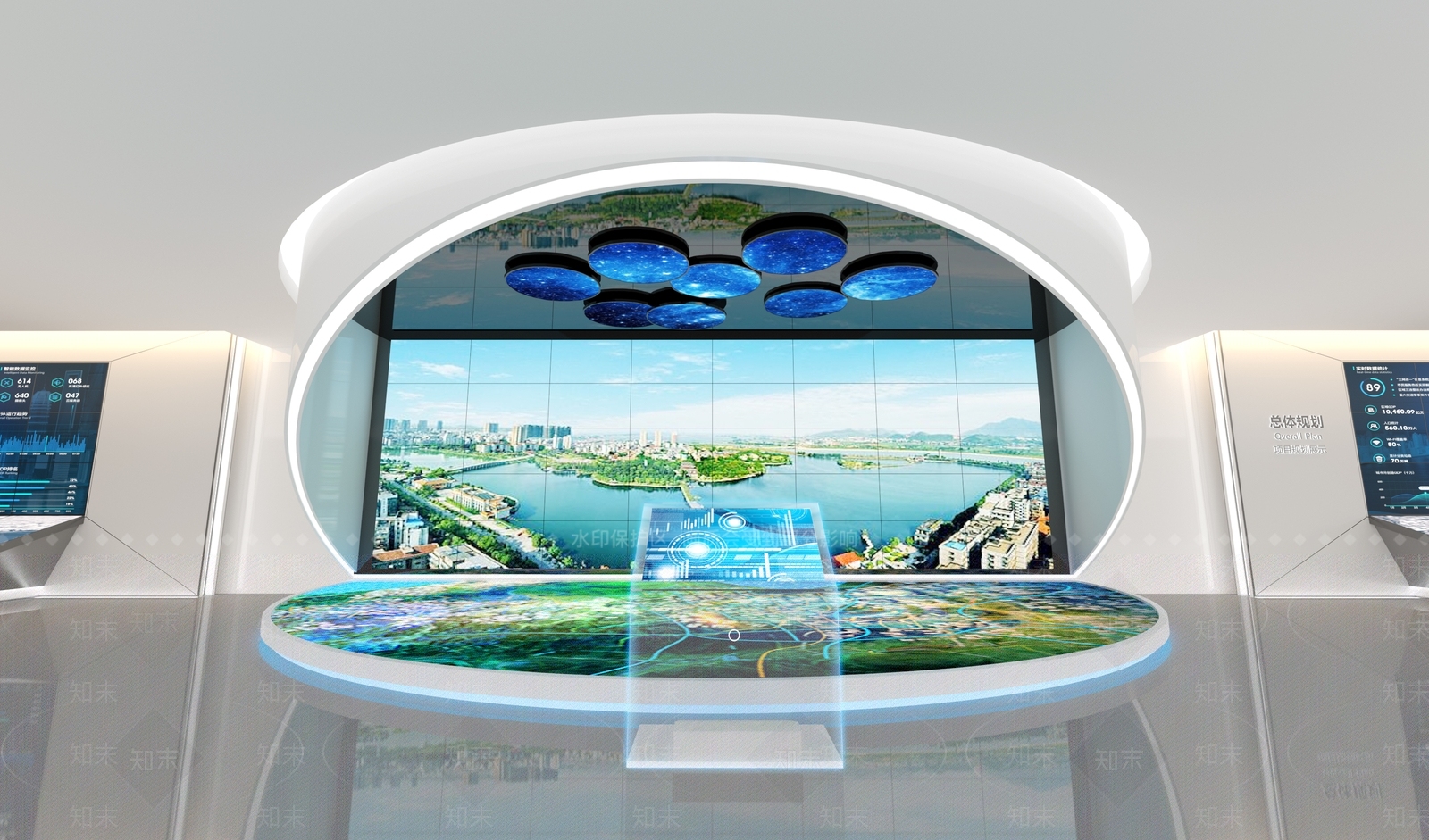现代极简科技展厅3D模型下载【ID:1200522535】