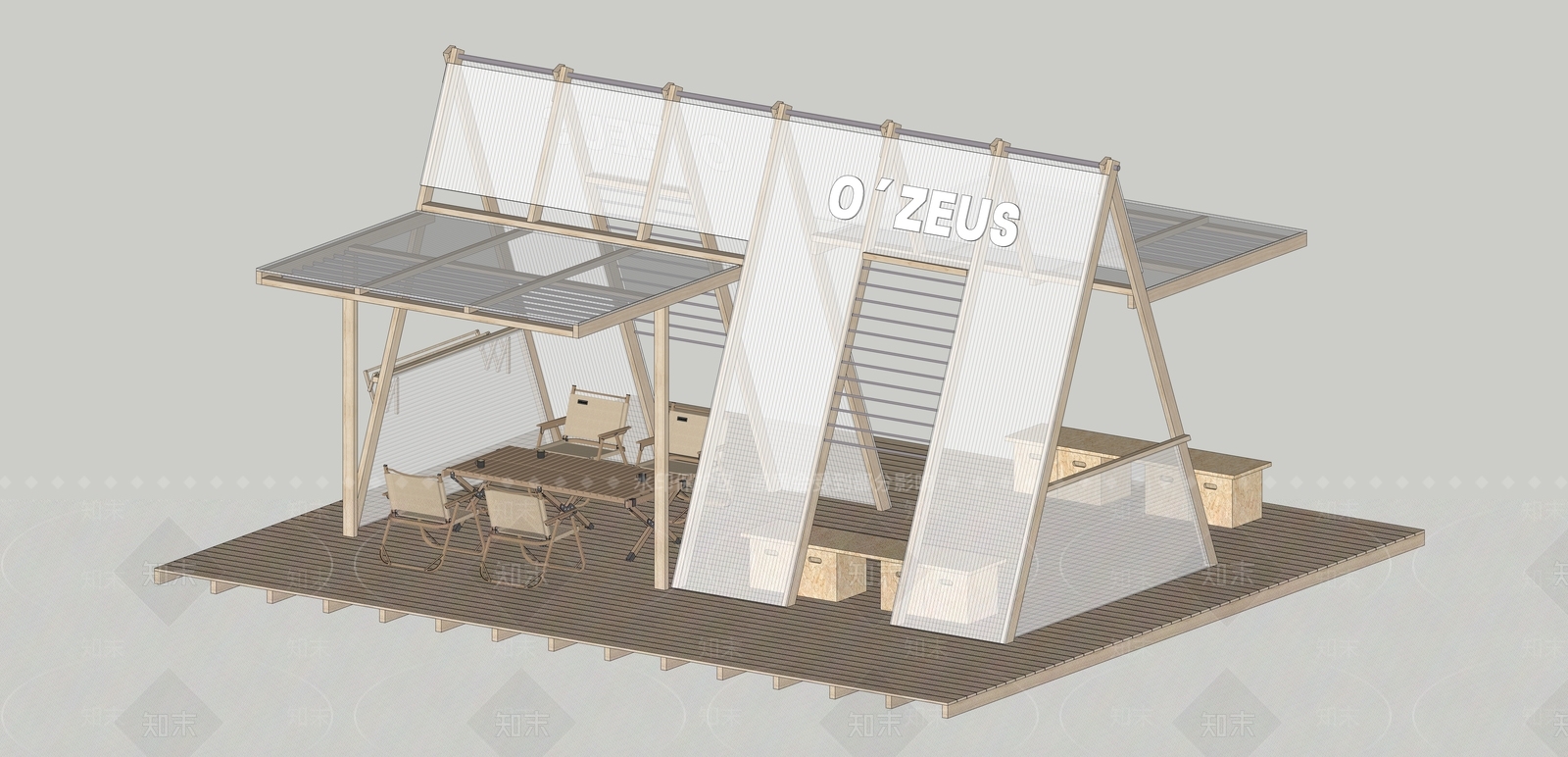 现代文创展台SU模型下载【ID:1200522429】