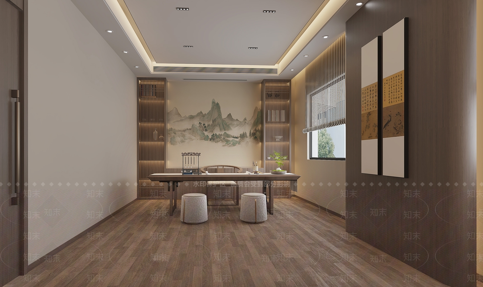 新中式接待室3D模型下载【ID:1200522702】