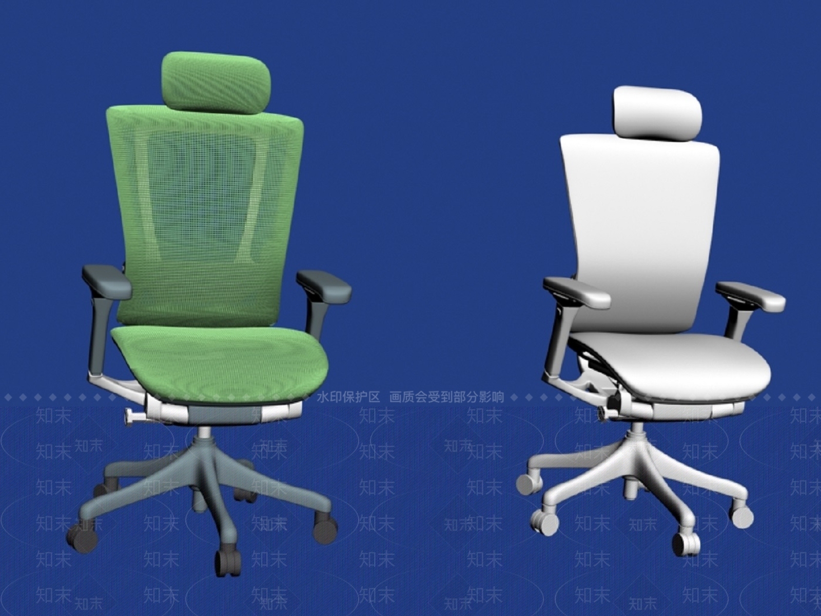 现代轻奢办公椅3D模型下载【ID:1200522667】
