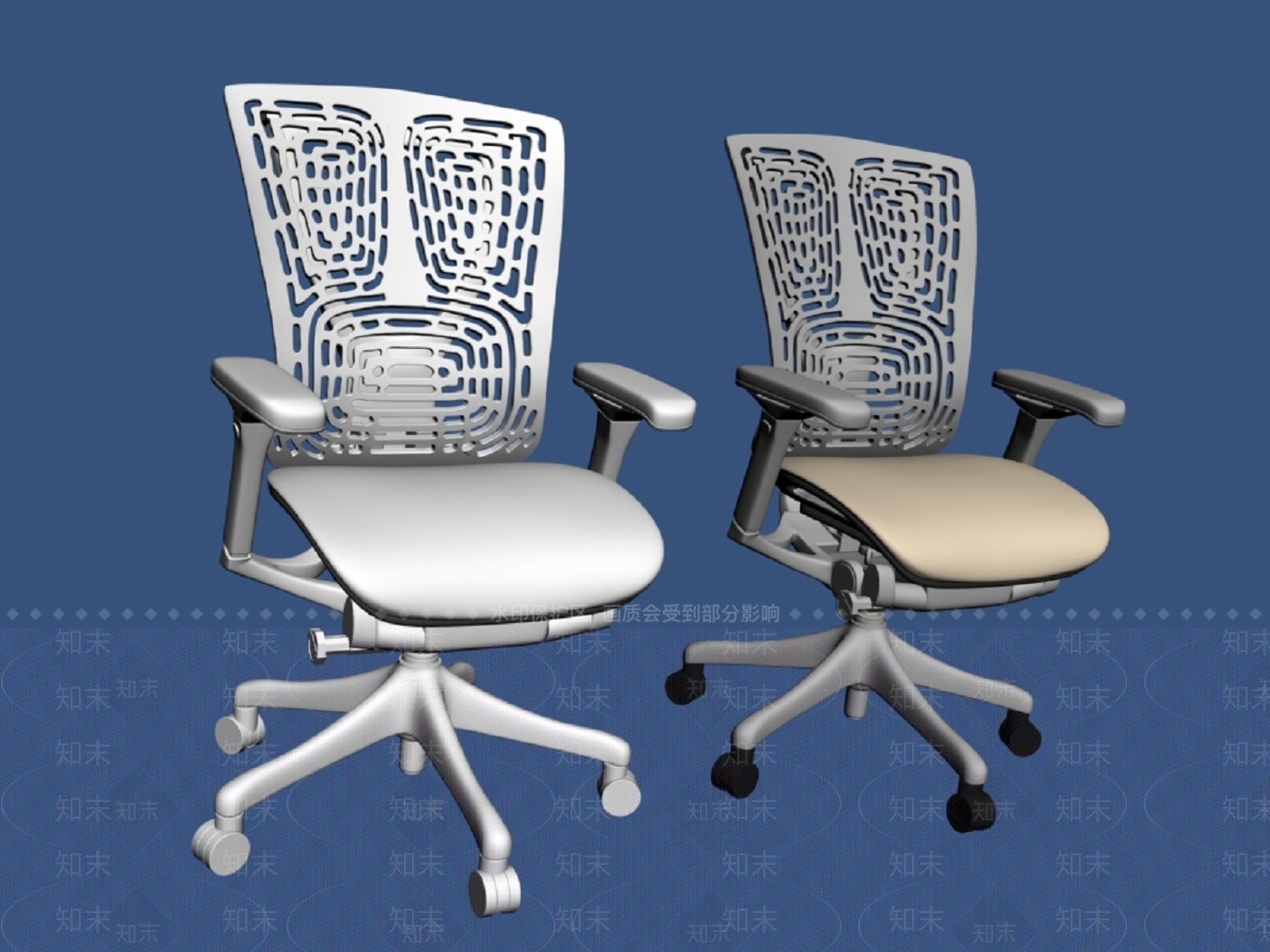 现代轻奢办公椅3D模型下载【ID:1200522718】