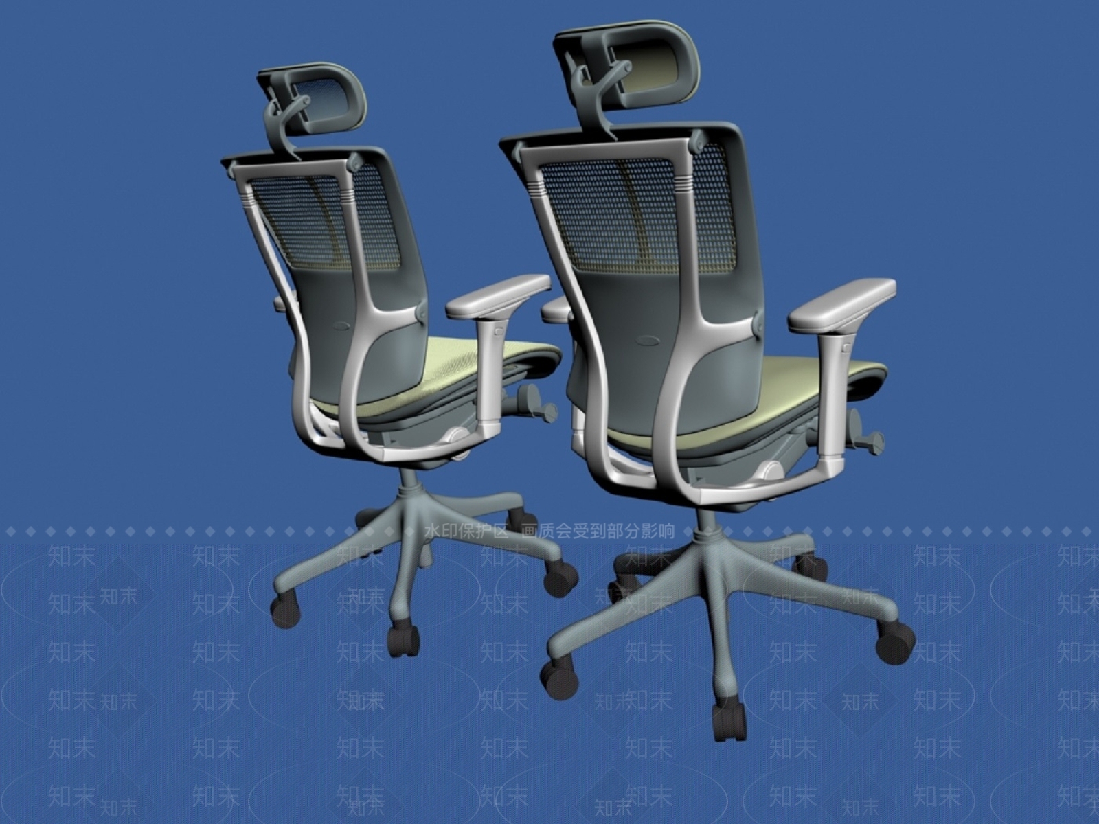 现代轻奢办公椅3D模型下载【ID:1200522991】