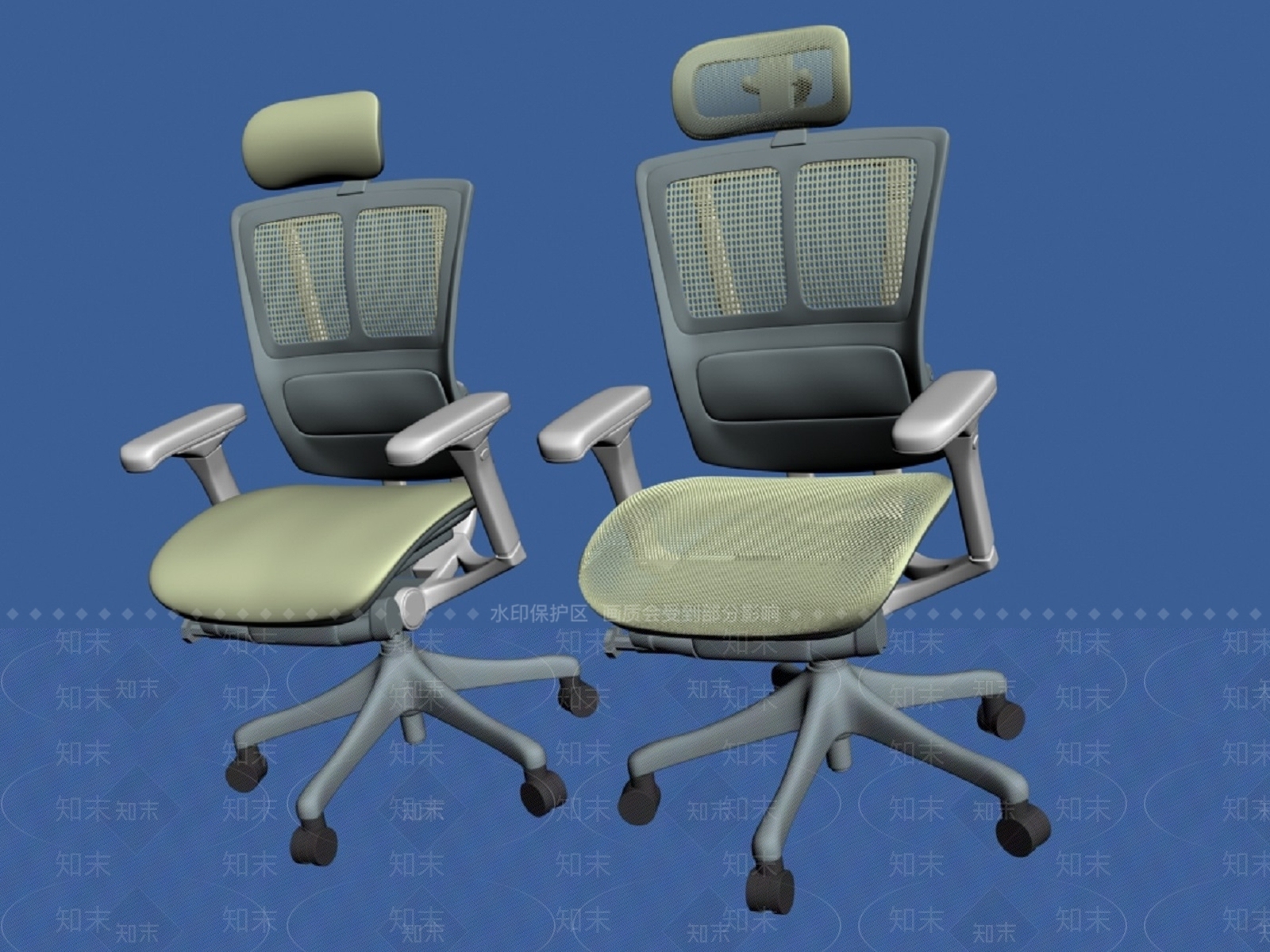 现代轻奢办公椅3D模型下载【ID:1200522991】