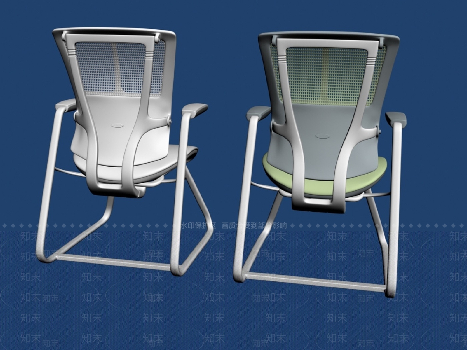 现代轻奢办公椅3D模型下载【ID:1200523071】