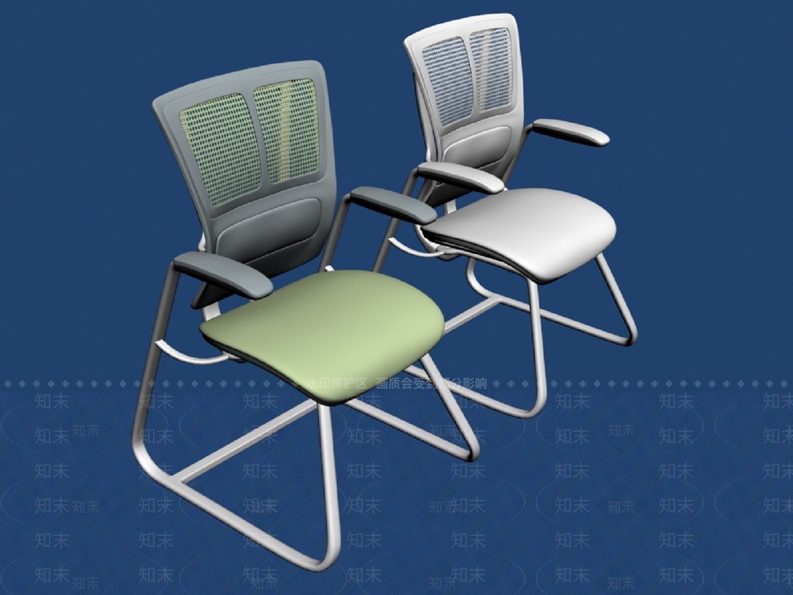 现代轻奢办公椅3D模型下载【ID:1200523071】