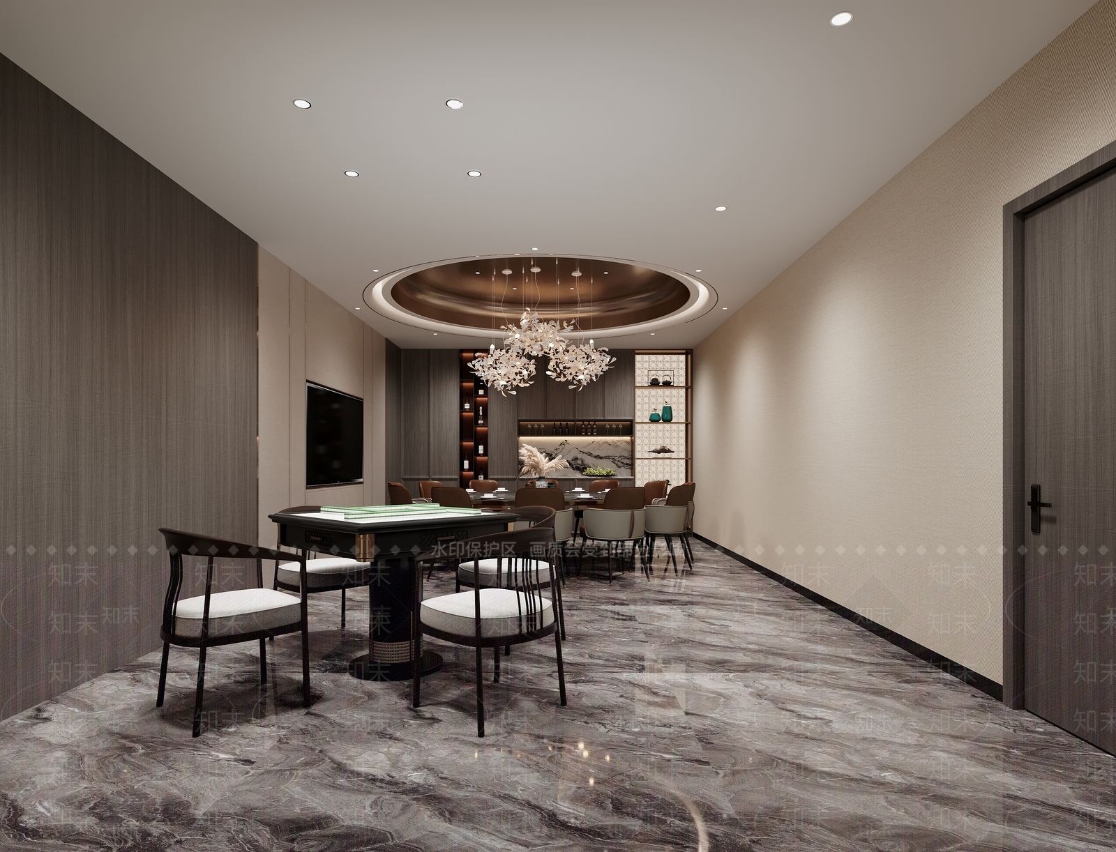 新中式会议室3D模型下载【ID:1215183062】