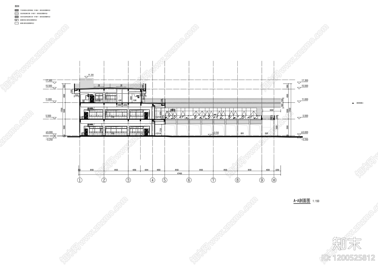 现代学校建筑cad施工图下载【ID:1200525812】
