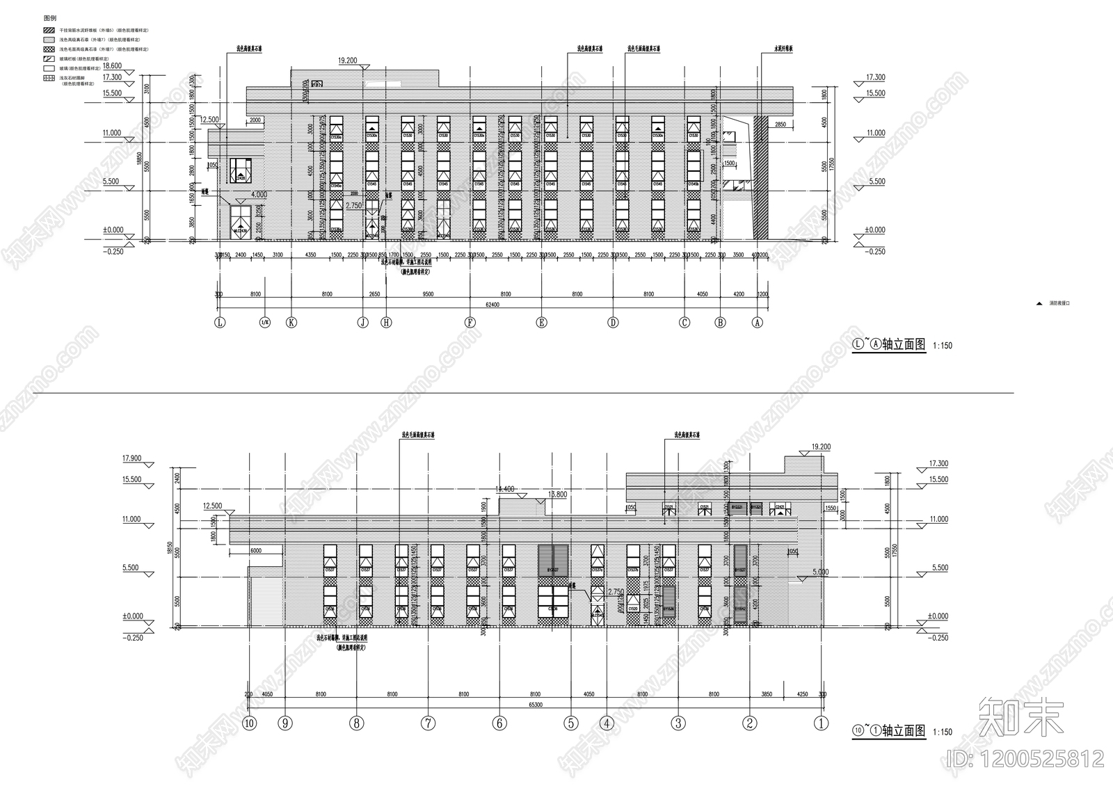 现代学校建筑cad施工图下载【ID:1200525812】