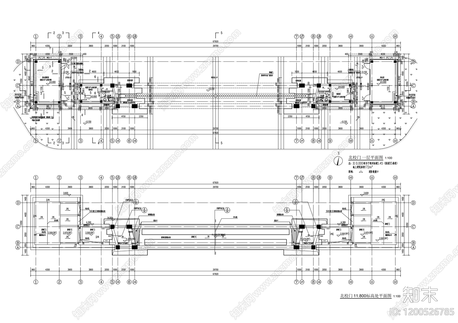现代学校建筑cad施工图下载【ID:1200526785】