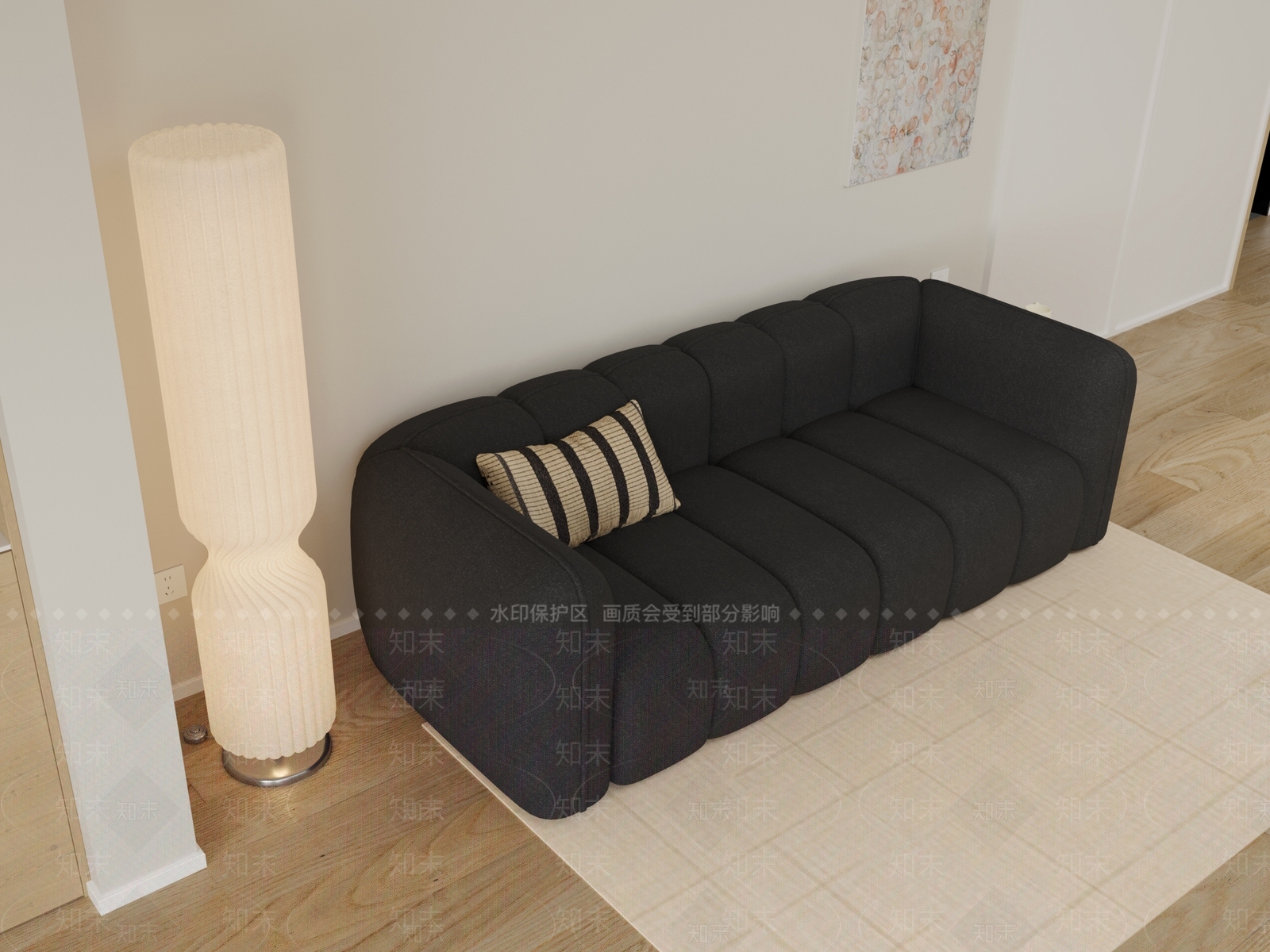 现代复古多人沙发3D模型下载【ID:1200532950】