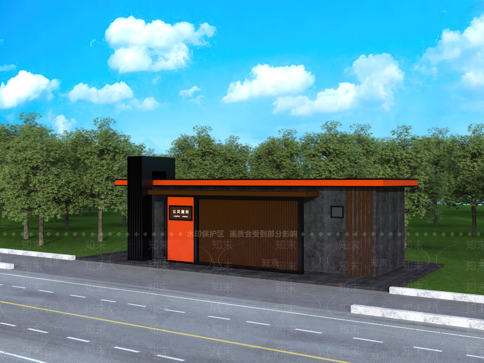 现代公厕3D模型下载【ID:1200530583】