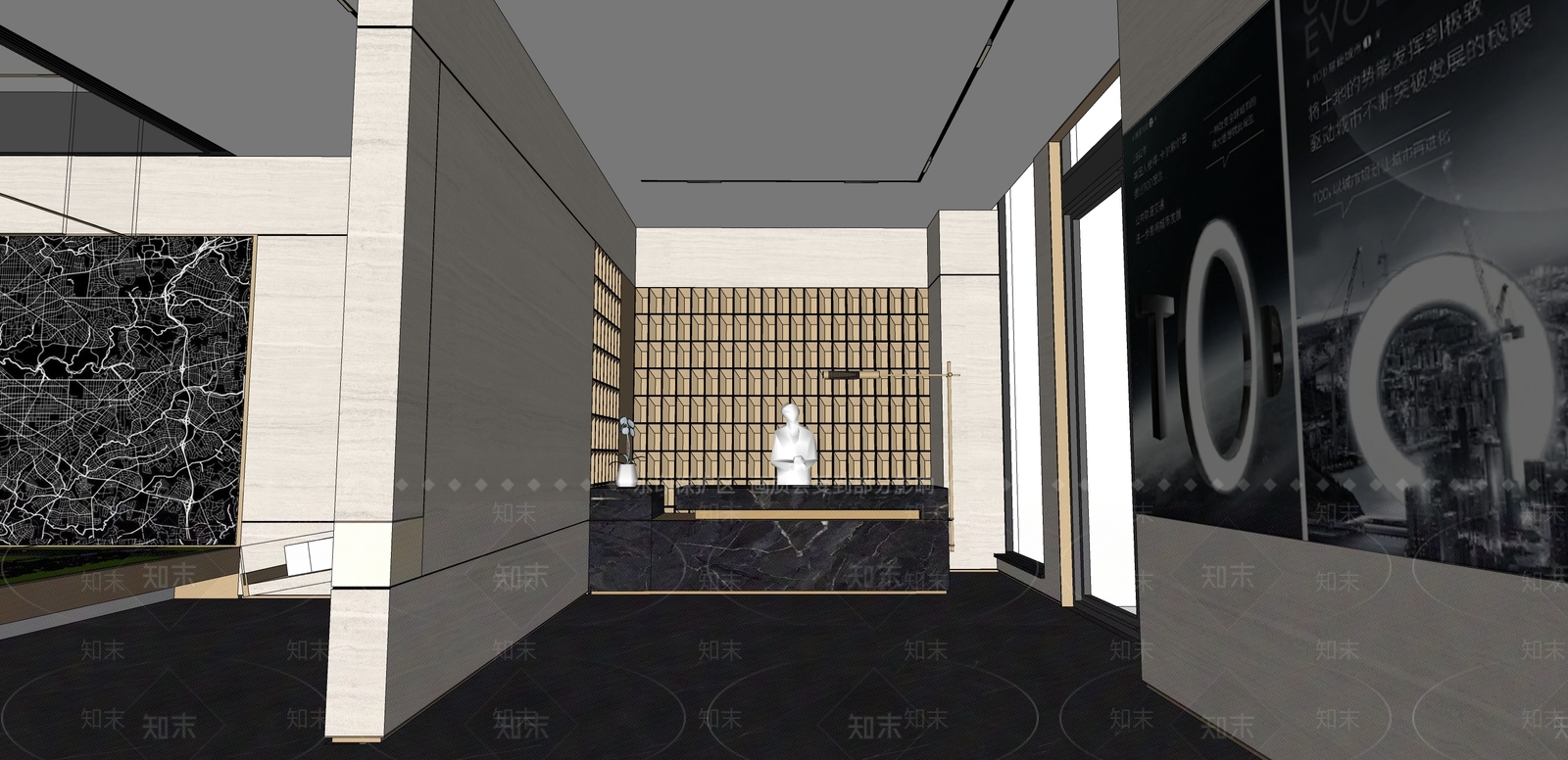 现代售楼处SU模型下载【ID:1200530923】
