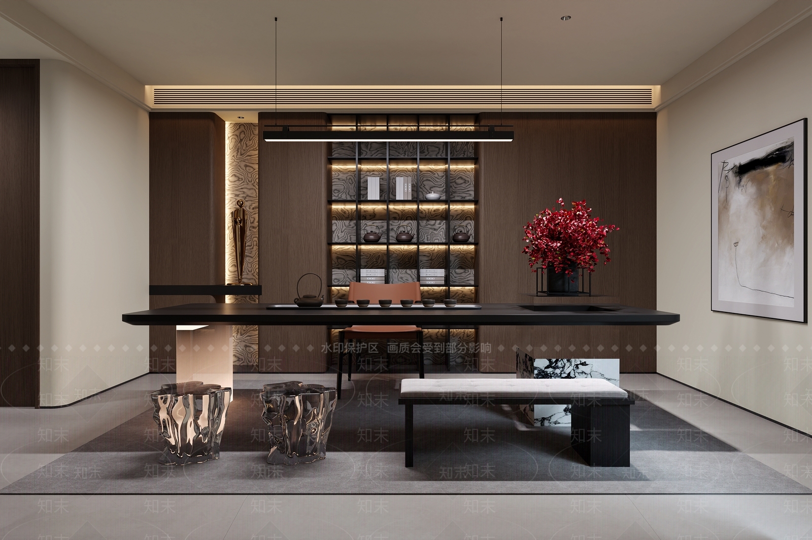 现代意式茶室3D模型下载【ID:1200533473】