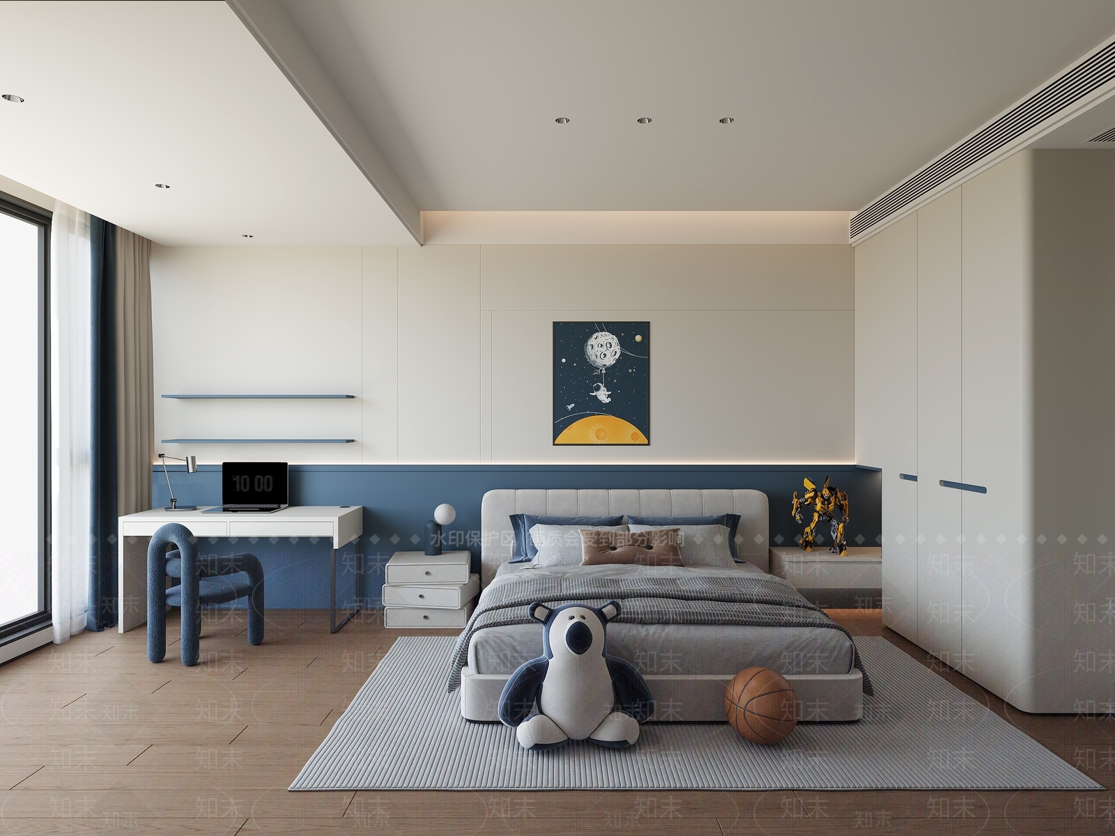 现代简约家居卧室3D模型下载【ID:1200535636】