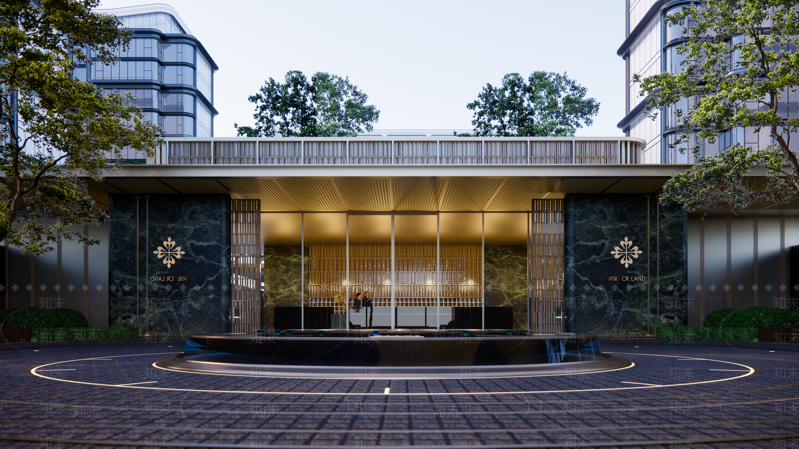 现代小区景观SU模型下载【ID:1200535003】