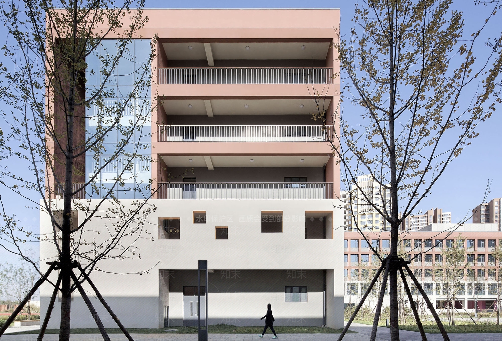 现代学校建筑SU模型下载【ID:1200537291】