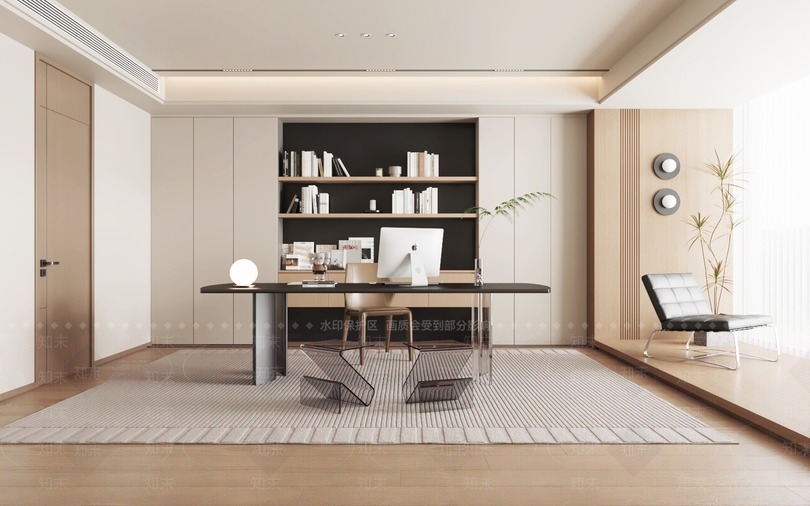 现代书房3D模型下载【ID:1200537823】