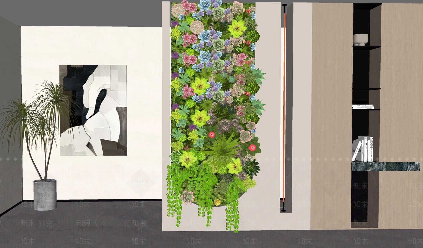 现代垂直绿化SU模型下载【ID:1200543313】