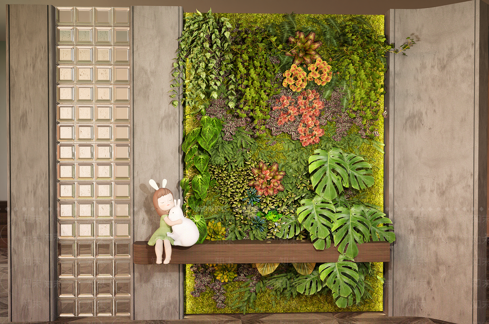 现代垂直绿化SU模型下载【ID:1200543469】