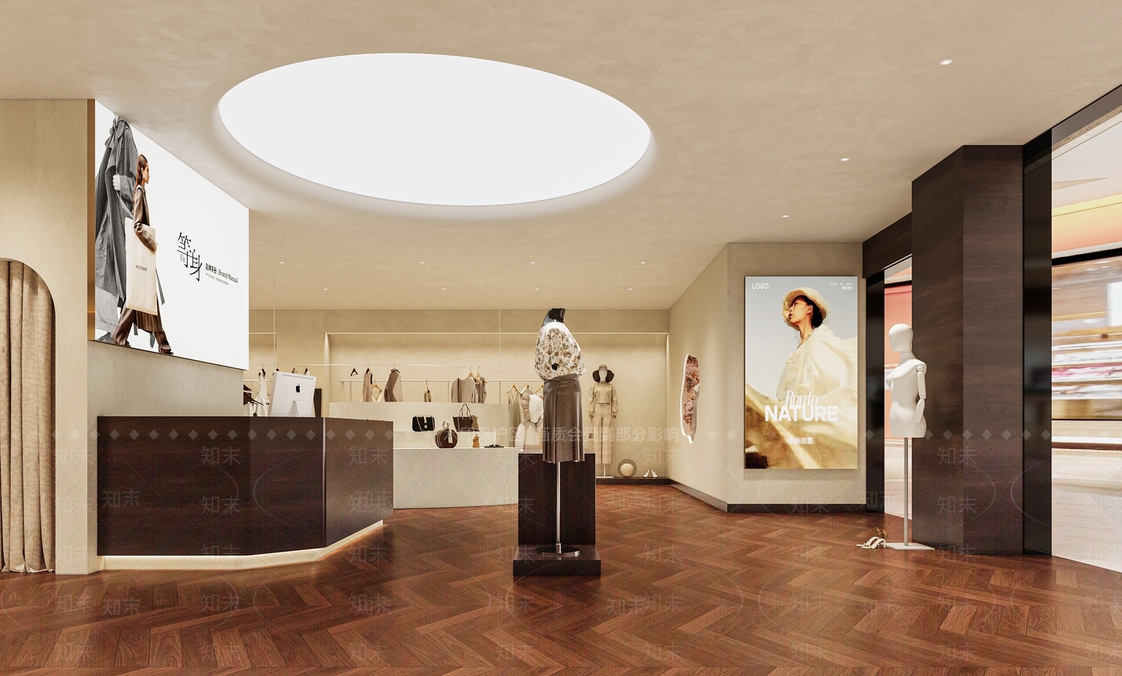 现代服装店3D模型下载【ID:1200559585】