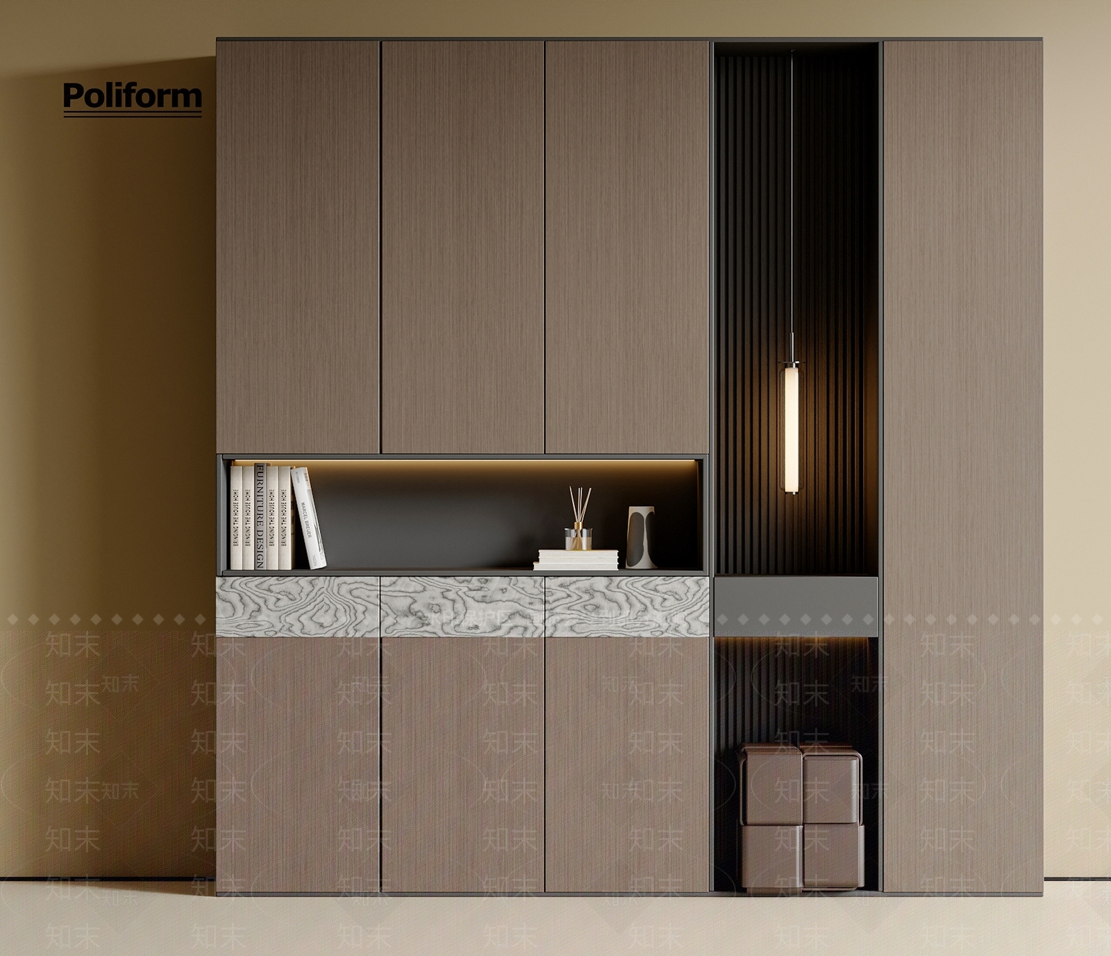 现代意式鞋柜3D模型下载【ID:1200548017】