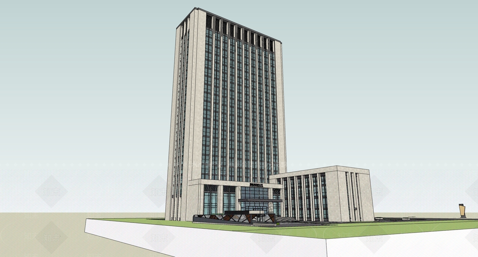 现代小公建SU模型下载【ID:1200548160】
