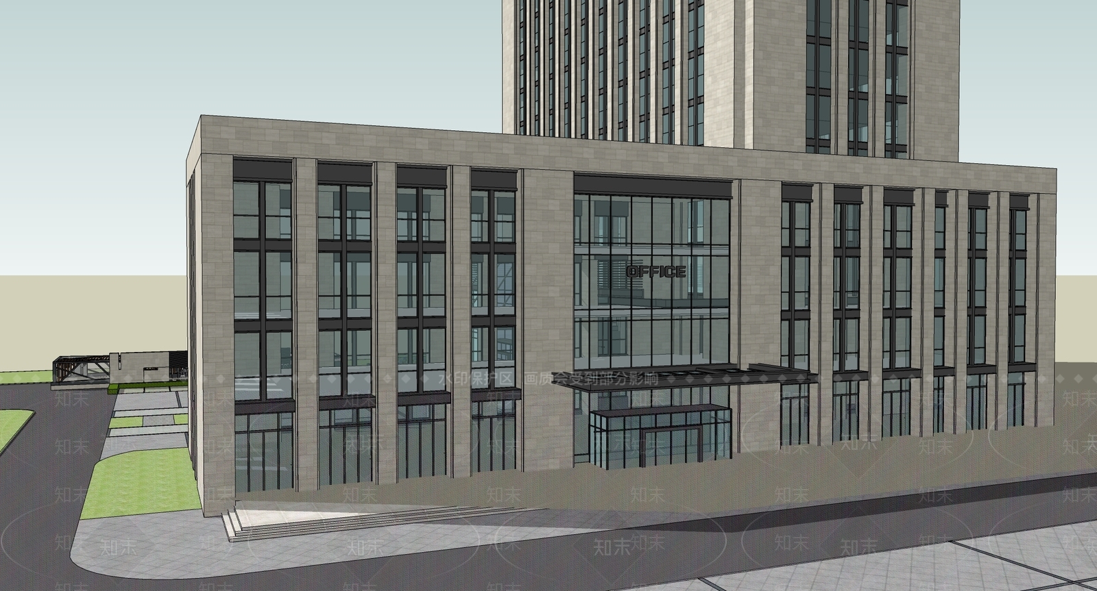 现代小公建SU模型下载【ID:1200548160】