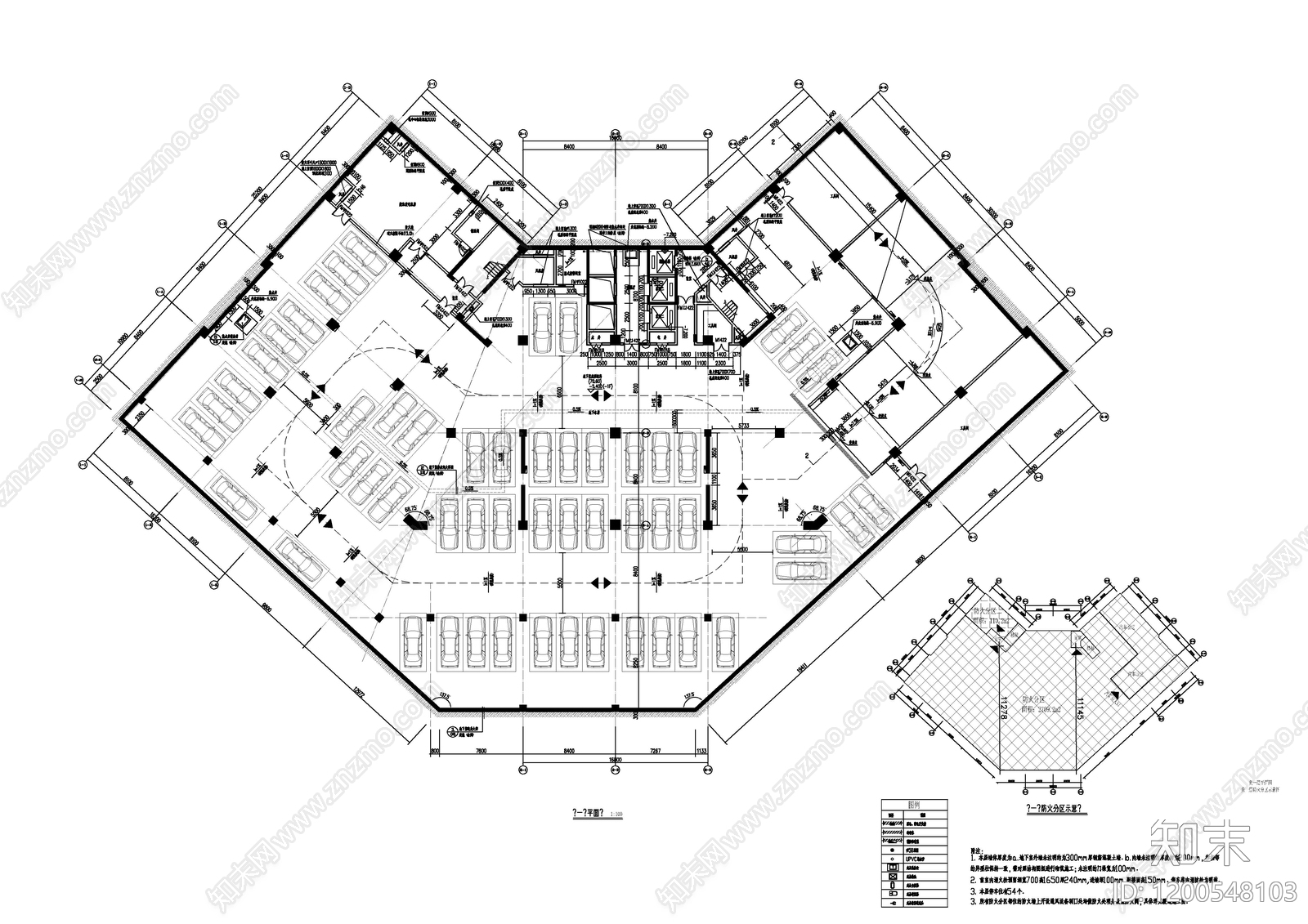 现代产业园建筑cad施工图下载【ID:1200548103】