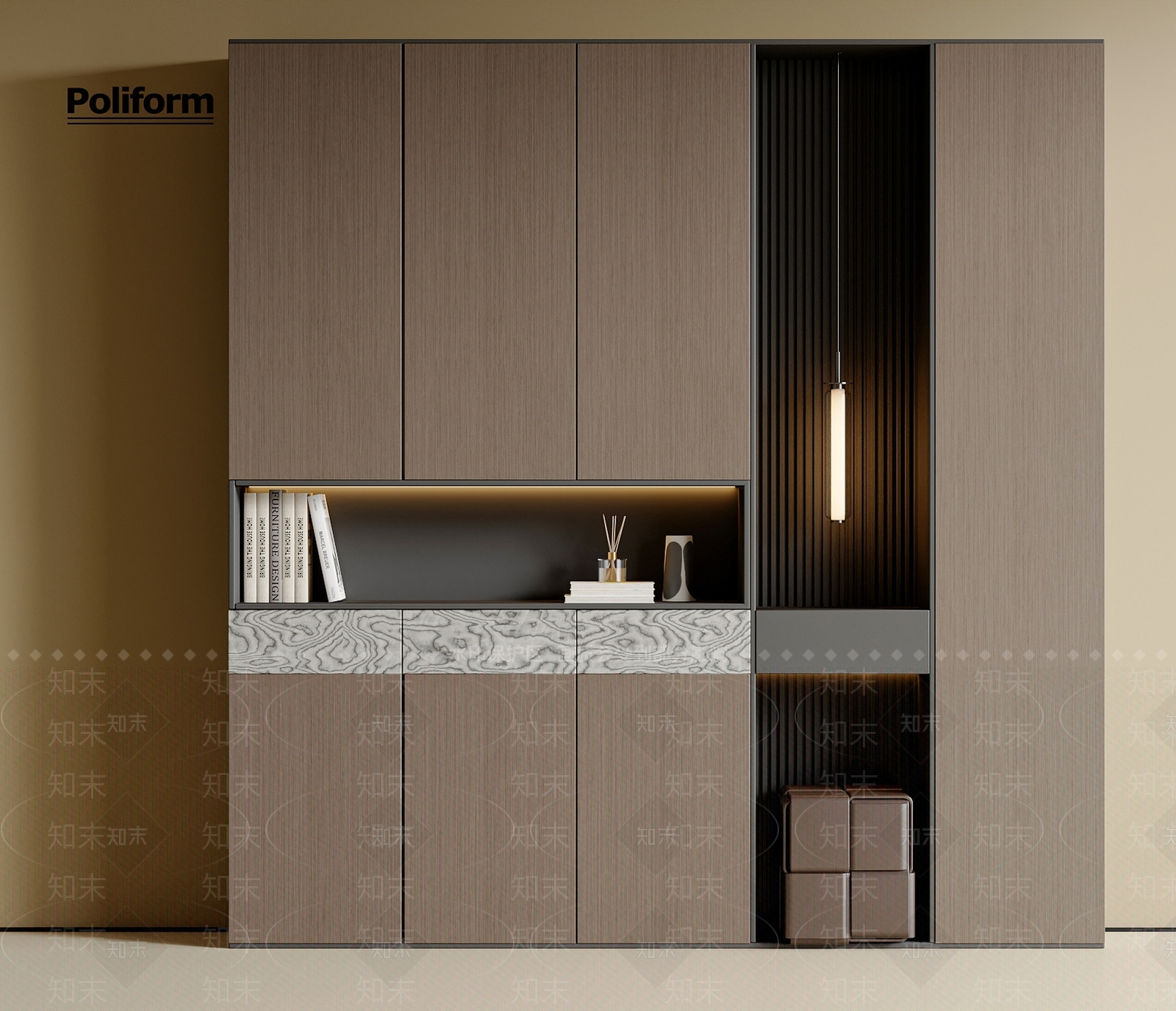 现代意式鞋柜SU模型下载【ID:1200548126】