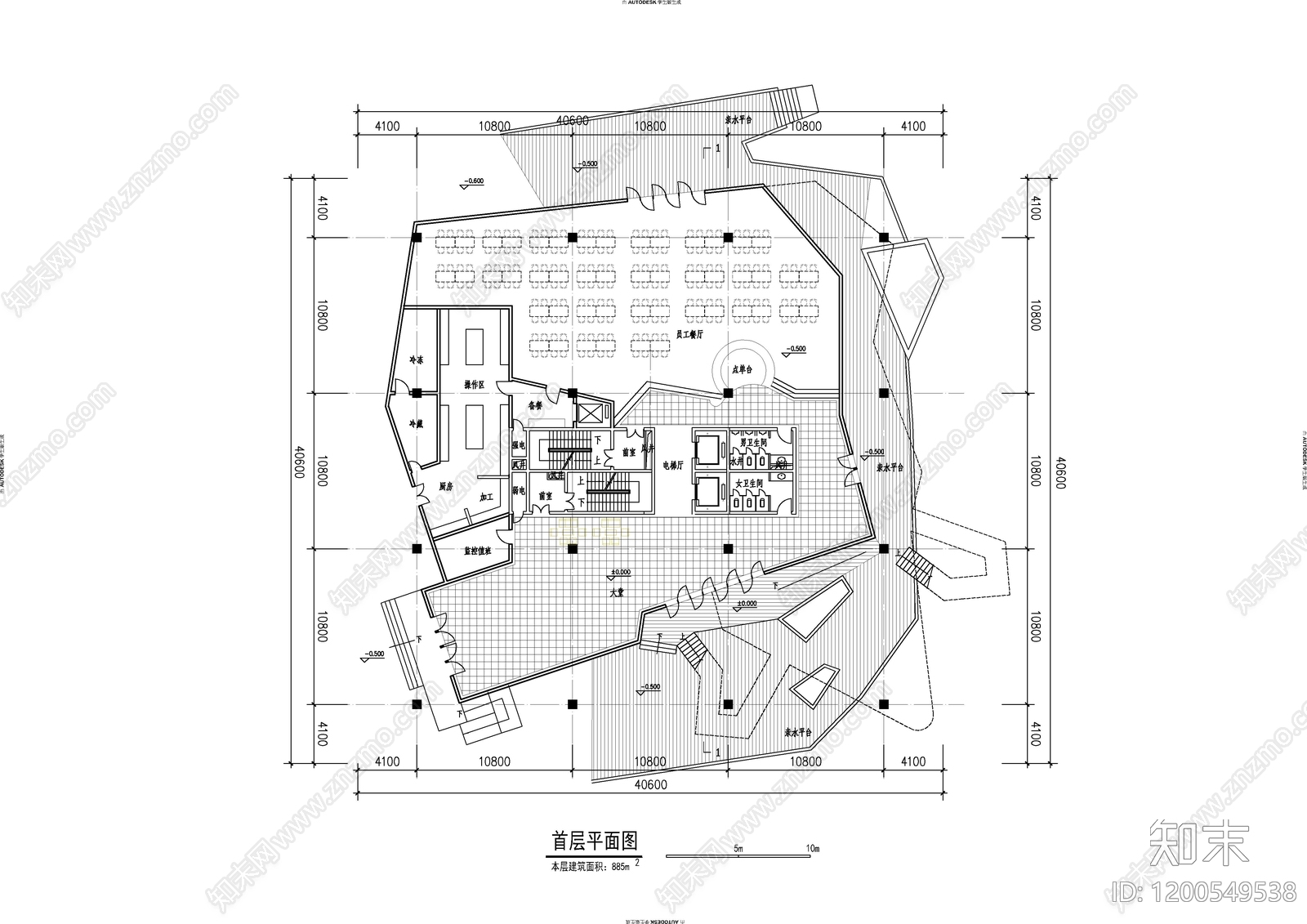 建筑平面布置图施工图下载【ID:1200549538】
